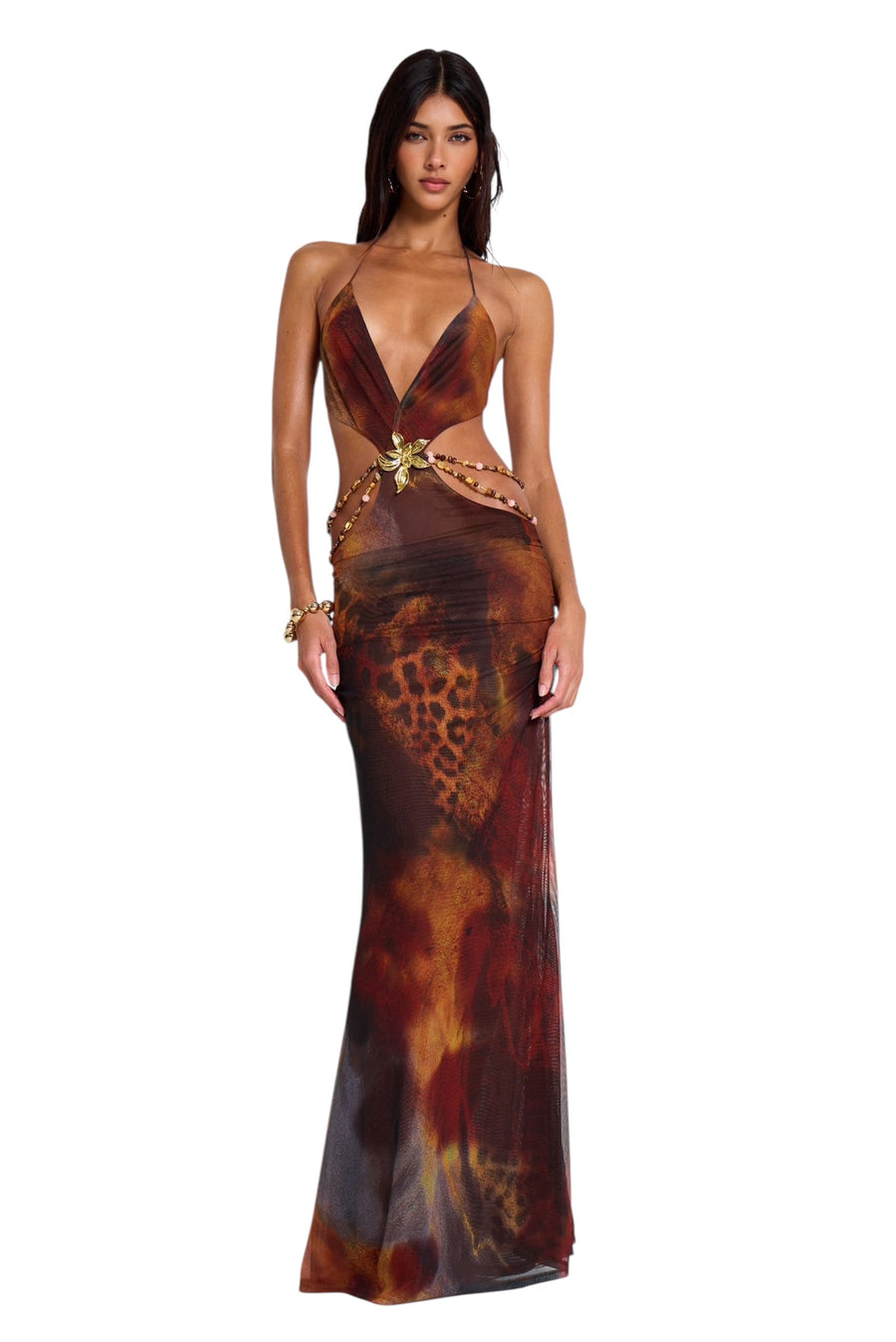 SAINT DLOVE Siren Leopard Dress - Alternate View 3 | Luxury Resort Wear for Stylish Travelers