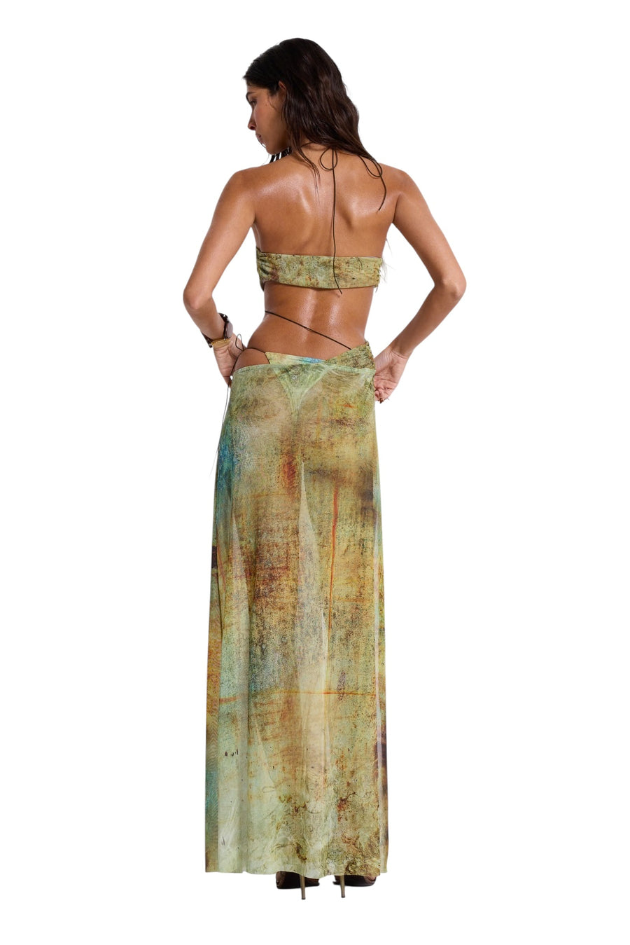 SAINT DLOVE Positano Cut Dress - Lifestyle Scene | Luxury Resort Wear for Stylish Travelers