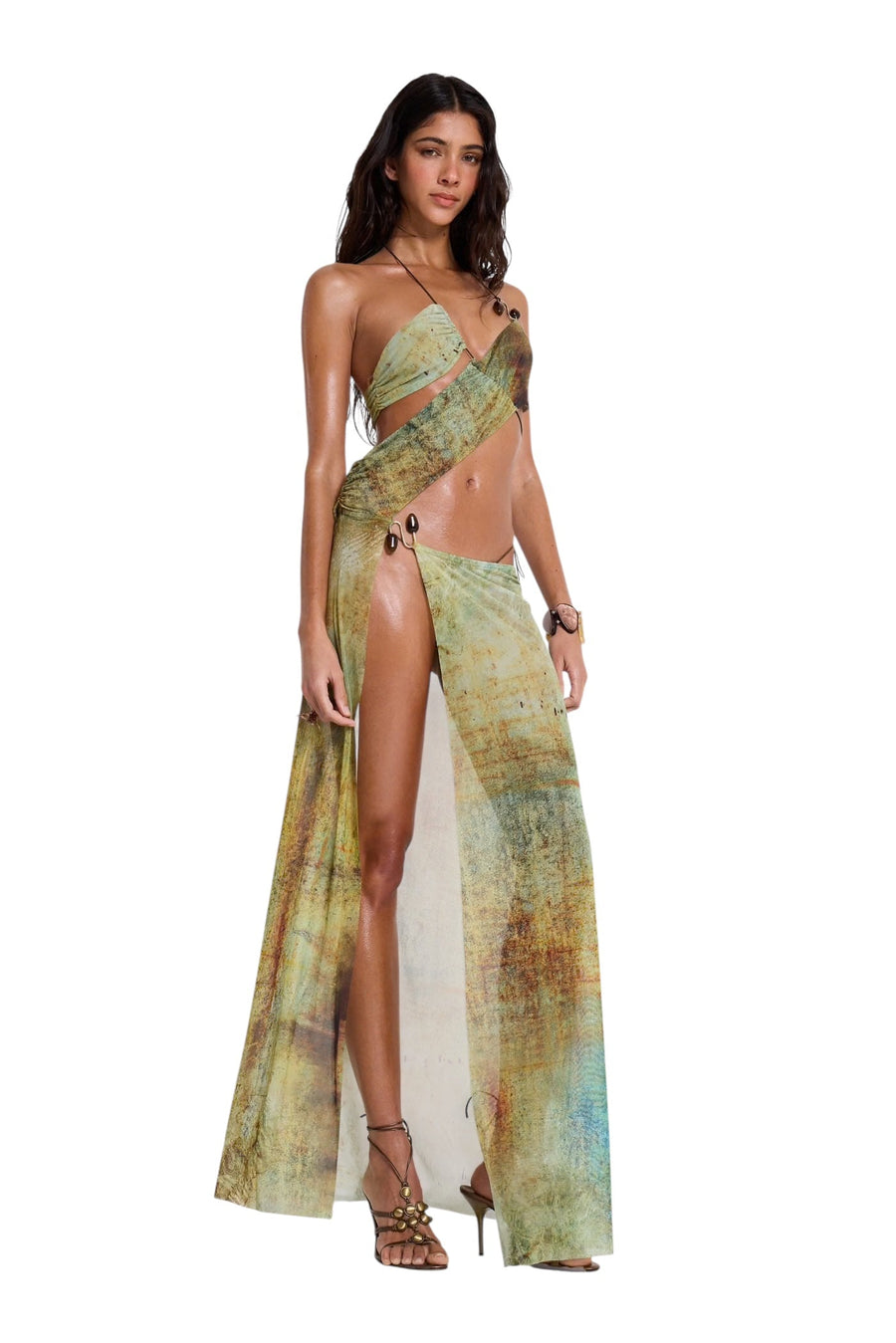SAINT DLOVE Positano Cut Dress - Front View | Luxury Resort Wear for Stylish Travelers
